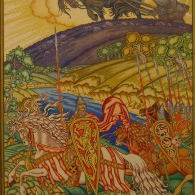 Билибин И. Я. Иллюстрация к былине Вольга и Микула Селянинович