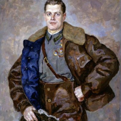 Кончаловский П. П.- Портрет Героя Советского Союза летчика А. Б. Юмашева